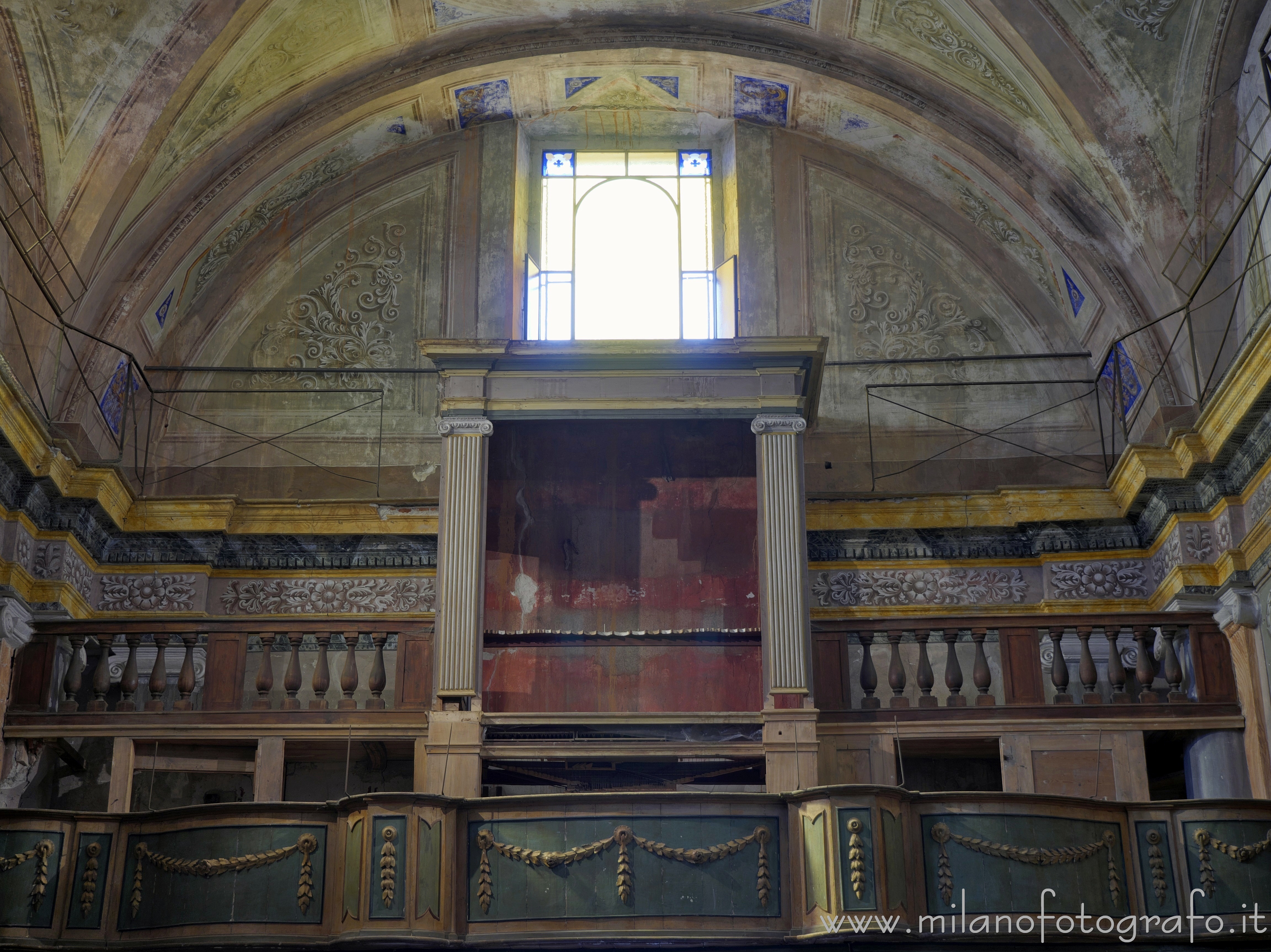 Biella (Italy) - Choir loft on the counterfacade of the  Church of Saint Nicholas - Full resolution picture